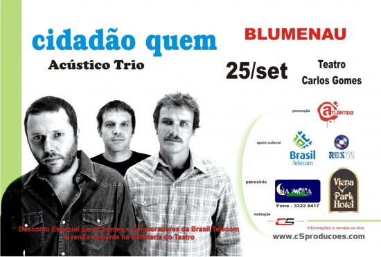 Show CIDADAO QUEM Acustico Trio