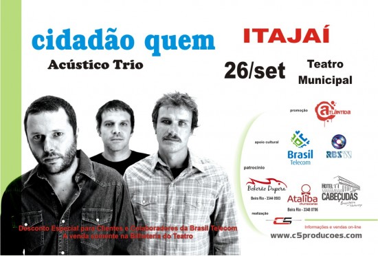 Show CIDADAO QUEM Acustico Trio