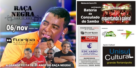 RAÇA NEGRA Tour 25 Anos com Participação Bateria da Consulado do Samba