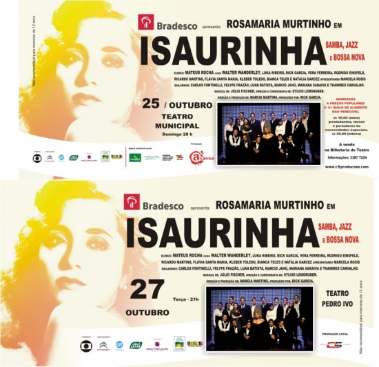 Musical com ROSAMARIA MURTINHO em  ISAURINHA, Samba, Jazz e Bossa Nova 