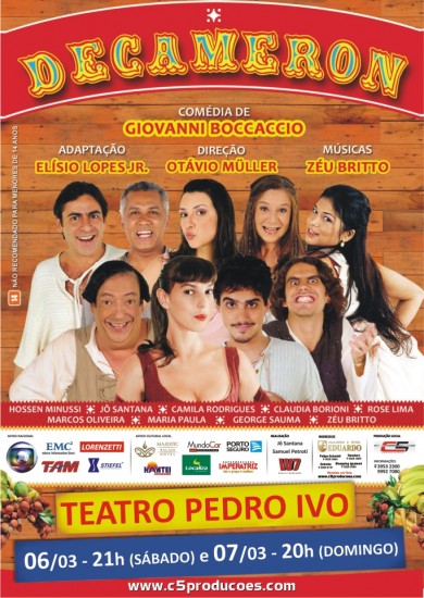 Comédia, DECAMERON com Maria Paula, Marcos Oliveira, Zéu Britto, George Sauma, e ...