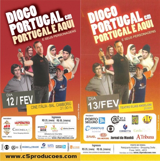 Show PORTUGAL É AQ! com Diogo Portugal e seus Personagens...