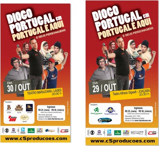 Show de Humor PORTUGAL É AQUI! com DIOGO PORUTGAL e seus Personagens