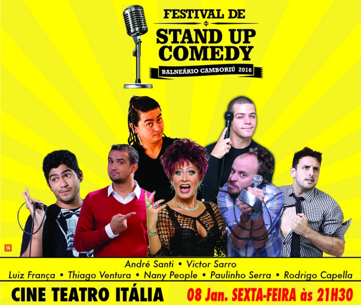 Festival de Stand Up 07 Humoristas, Luiz França, André Santi, Thiago Ventura, Nany People, Paulinho Serra, Rodrigo Capella, Victor Sarro