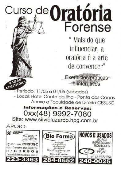 CURSO DE ORATORIA FORENSE