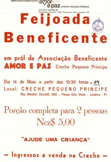 FEIJOADA BENEFICIENTE ASSOCIAÇÃO AMOR E PAS